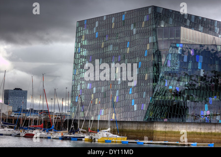 Reykjavik Harpa Konzertsaal Stockfoto