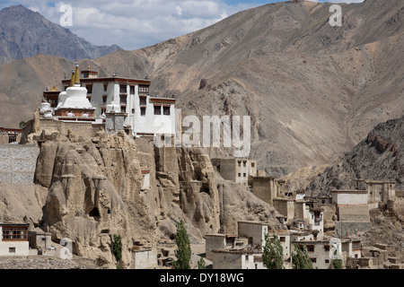 Gästehaus, Ladakh, Indien, Südasien. Lamayuru gompa Stockfoto