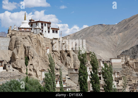 Gästehaus, Ladakh, Indien, Südasien. Lamayuru gompa Stockfoto