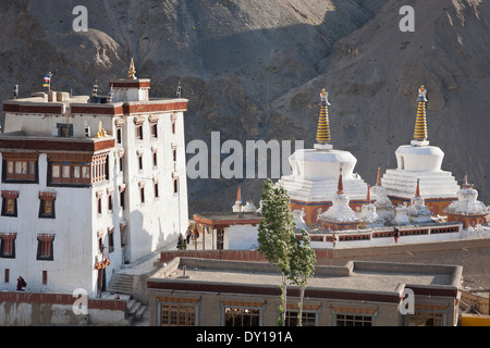 Gästehaus, Ladakh, Indien. Lamayuru Gompa. Die tibetisch-buddhistischen Kloster ist über 1.000 Jahre alt Stockfoto