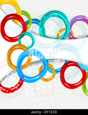 Hintergrund mit Kreisen in Regenbogen Farben Stockfoto