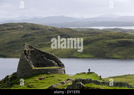 Dun (Dun Chàlabhaigh) Carloway Broch, Isle of Lewis, Western Isles, Schottland, UK Stockfoto