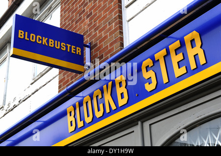 Blockbuster-Videothek, geschlossen, UK Stockfoto