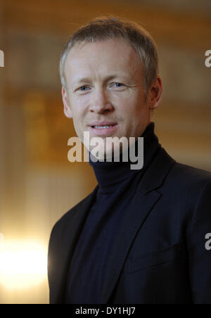 München, Deutschland. 3. April 2014. Zukünftige Direktor des bayerischen Staates Ballett, Igor Selenski, vor einer Pressekonferenz in München, 3. April 2014. Klitschko wird seine neue Position am 1. September 2016 antreten. Foto: TOBIAS HASE/DPA/Alamy Live-Nachrichten Stockfoto