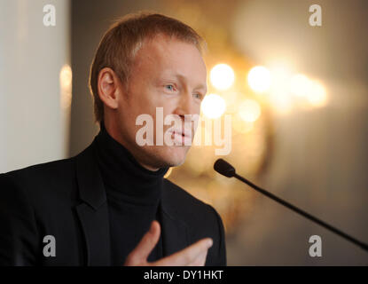 München, Deutschland. 3. April 2014. Zukünftige Direktor des bayerischen Staates Ballett, Igor Selenski, hält eine Pressekonferenz in München, 3. April 2014. Klitschko wird seine neue Position am 1. September 2016 antreten. Foto: TOBIAS HASE/DPA/Alamy Live-Nachrichten Stockfoto