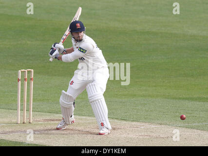 Chelmsford, Großbritannien. 3. April 2014. Jaik Mickleburgh in Aktion während des Essex und Kent Pre-Season Friendly Matches von The Essex County Ground, Chelmsford Credit zu zucken: Action Plus Sport/Alamy Live News Stockfoto