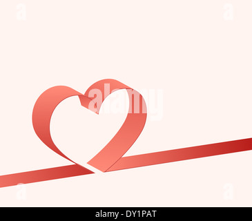 Hellen Hintergrund mit 3d Herz Stockfoto
