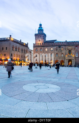 Palazzo Comunale, Piazza Maggiore, Bologna, Emilia Romagna, Italien Stockfoto