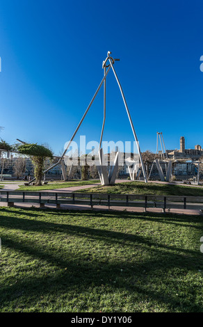 Blas Infante Platz in LLeida, Spanien Stockfoto