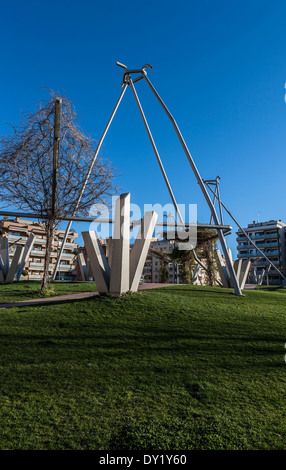 Blas Infante Platz in LLeida, Spanien Stockfoto