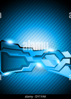 Abstrakte helle Tech Hintergrund in blau Stockfoto