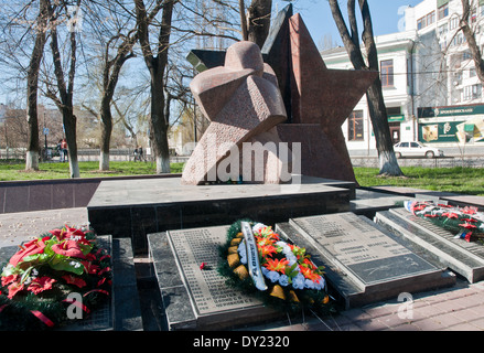 Denkmal für die gefallenen Soldaten in Afghanistan in Simferopol, Crimea Stockfoto