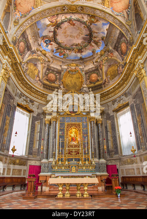 BOLOGNA, Italien - 16. März 2014: Kapelle des Rosenkranzes oder Cappella del Rosario in der barocken Kirche San Domenico Stockfoto