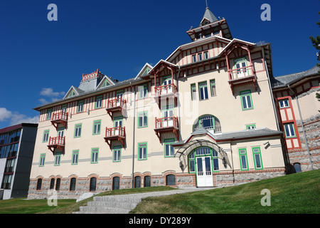 Das Hotel auf der Strbske Pleso in der hohen Tatra, Slowakei Stockfoto