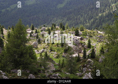 Passo Lagazuoi, Dolomiti Ampezzane, Val Parola, Militär schützt 1 ° Weltkrieg in Tre Sassi Festung Stockfoto