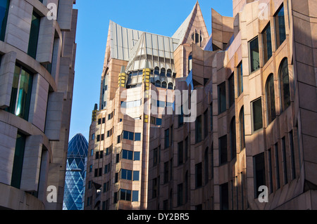 Minster Court, von GMW Architekten, trippelnd Lane, City of London, England, UK Stockfoto