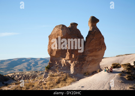 Kamel-geformten Felsen, Devrenet Tal, Landschaft rund um Göreme, Kappadokien, Anatolien, Türkei, Asien Stockfoto