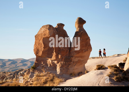 Kamel-geformten Felsen, Devrenet Tal, Landschaft rund um Göreme, Kappadokien, Anatolien, Türkei, Asien Stockfoto