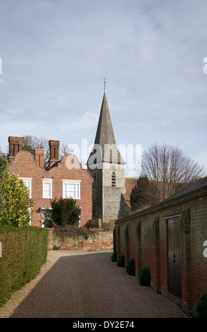 Ickham Kirche und Herrenhaus, nr Canterbury, Kent. Stockfoto