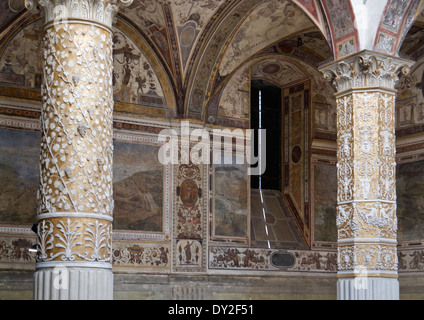 reich verzierte Architekturdetail in Florenz (Italien) Stockfoto