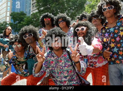 Michael Jackson-Lookalikes, Straßenfest, Rio Karneval 2014 Stockfoto