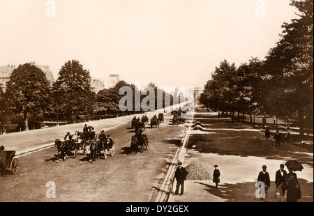 Avenue du Bois de Boulogne, Paris, ca. 1900. Foto Stockfoto