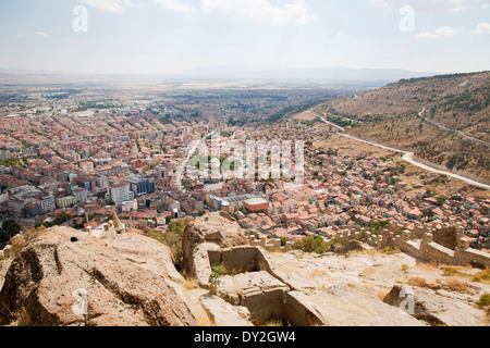 Blick vom Schloss, afyon, anatolien, türkei, asien Stockfoto