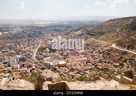 Blick vom Schloss, afyon, anatolien, türkei, asien Stockfoto
