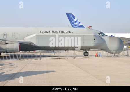 Condor Boeing 707 EL/M-2075 (chilenische Air Force), Seitenansicht des Radar. Stockfoto