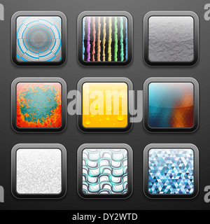 Hintergrund für die app Icons set Stockfoto