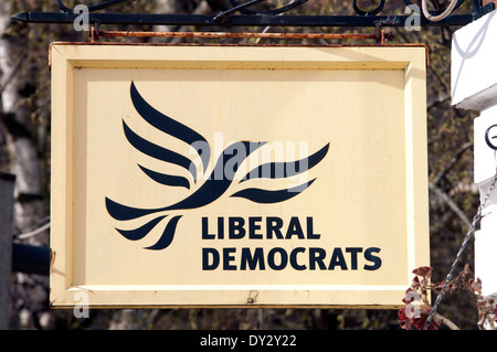 Liberal Democrats Zeichen, London, UK Stockfoto