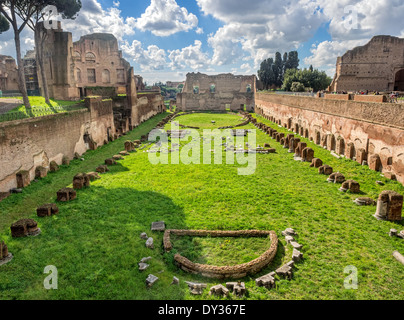 Hippodrom-Stadion des Domitian, Palatin Rom Stockfoto