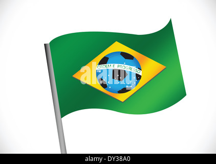 Brasilien Karte und Flagge Thema Idee design Stockfoto