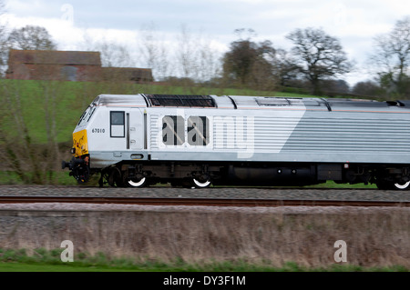 Chiltern Railways Klasse 67 Diesellok mit Geschwindigkeit Stockfoto