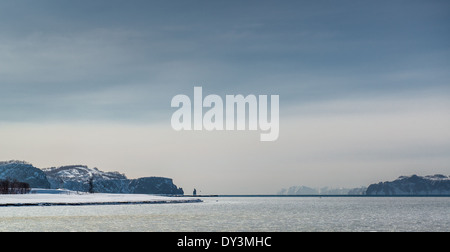 Wilde Natur Kamtschatkas. Berge, Tal, Pazifischen Ozean. Russland Stockfoto