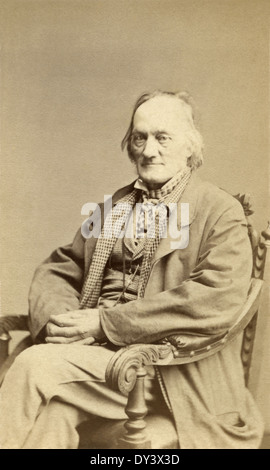 Sir Richard Owen KCB FRS (1804-1892), englischer Biologe, vergleichender Anatom, Paläontologe und Gegner von Darwins Evolutionstheorie durch natürliche Selektion. Stockfoto