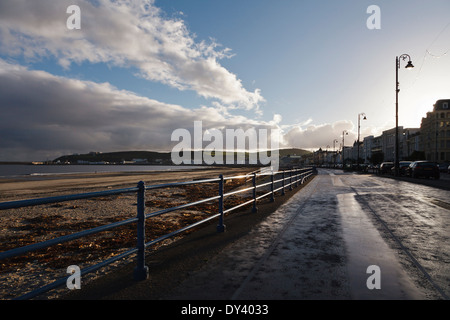 Abendlicht auf der Promenade, Douglas, Isle Of Man Stockfoto