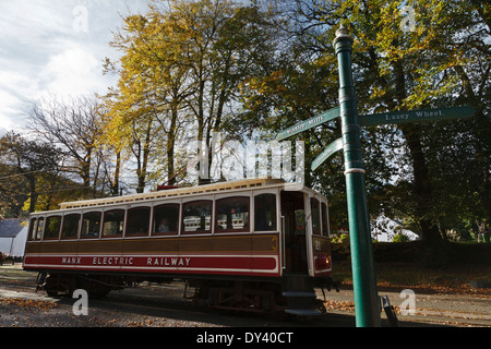 Manx Electric Railway Tram an Laxey, Isle Of Man Stockfoto