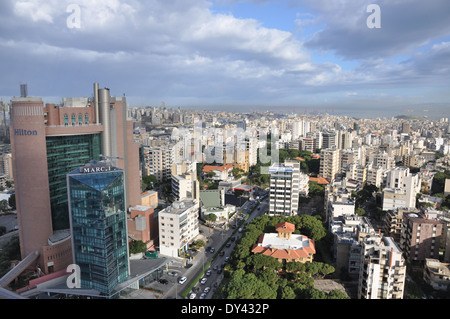 Panoramablick von Beirut, Libanon Stockfoto