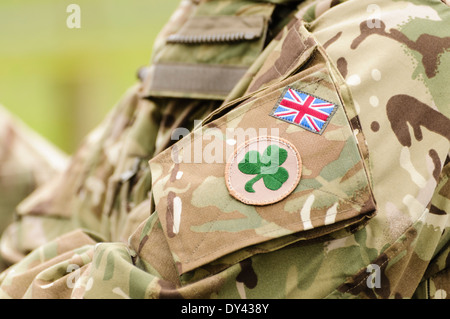 Britische Armee Soldat camoflagued einheitliche Stockfoto