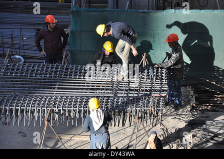 Bauarbeiter in der libanesischen Hauptstadt Beirut Stockfoto
