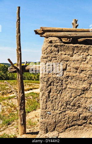 Hilltop Turm Kiva, Picuris Pueblo in New Mexico Stockfoto