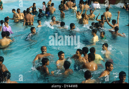 Indien Mumbai Bombay, künstliche Wasserpark wasserreich Stockfoto