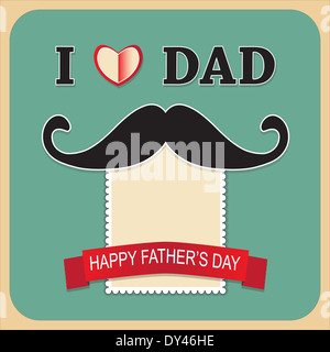 Happy Fathers Day Wunsch Karte Stockfoto