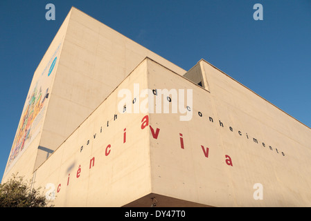 Der Pavilhão Conhecimento (wissen-Pavillon) im Parque Das Nações, Lissabon (Lisboa), Portugal. Stockfoto