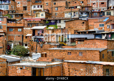 Slums in der Stadt Medellin, Kolumbien Stockfoto