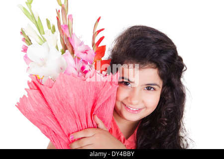 Indien Kinder anwesend Bouquet Stockfoto