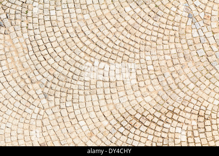 Sandy Kopfsteinpflaster von oben Stockfoto