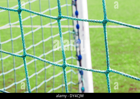 Hintergrund der Fußball Torpfosten und net Stockfoto