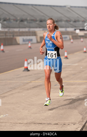 Elite Duathlon Weltmeisterschaften 2014 März 30. Senioren Gewinner Emma Pallant Stockfoto